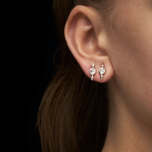 Pierced Stone Ear Stud Clear Quartz - Maria Nilsdotter - 1-2 dagars leverans - Nordic Spectra