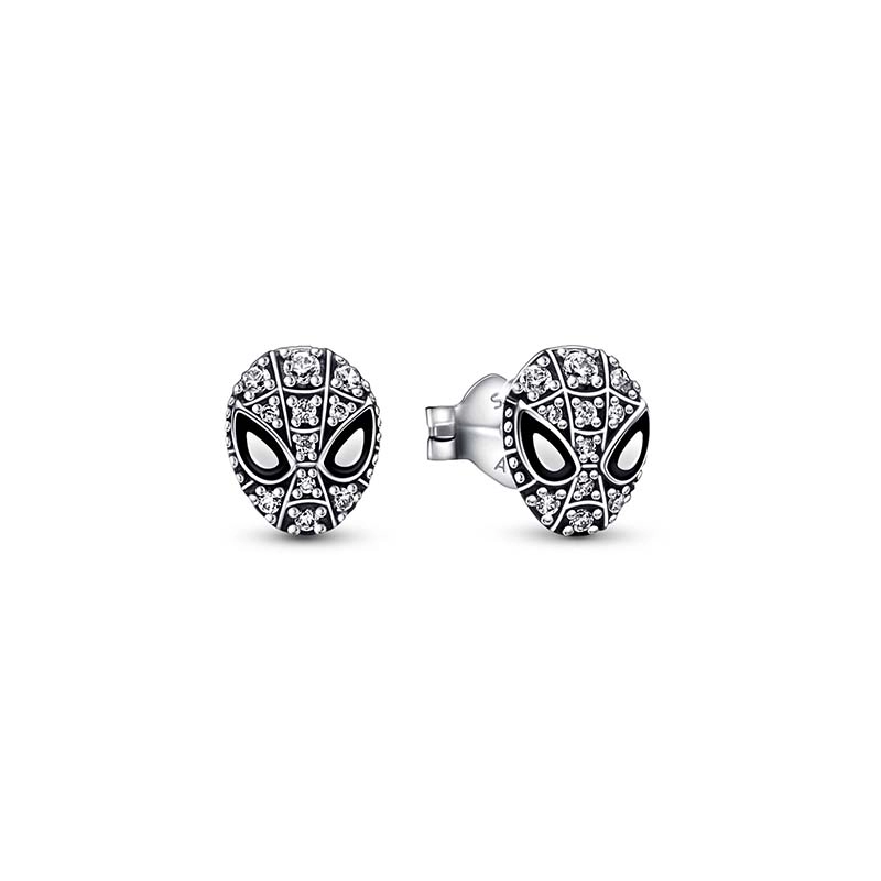PANDORA - Marvel Spider-Man Mask Pavé Stud Earrings