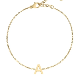 Letter Bracelet A-Ö Gold - Edblad - Snabb leverans - Gratis paketinslagning