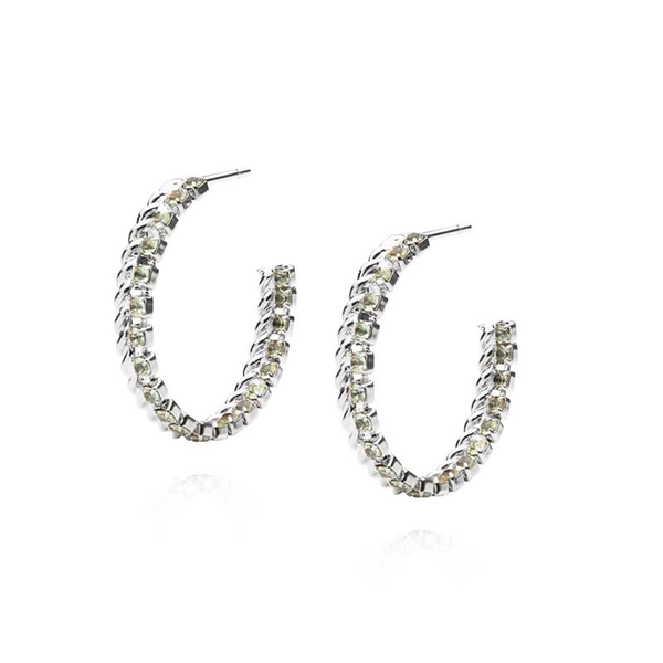 Kaia Earring Rhodium Chrysolite - Caroline Svedbom - Nopea toimitus ja lahjapakkaus - Nordic Spectra