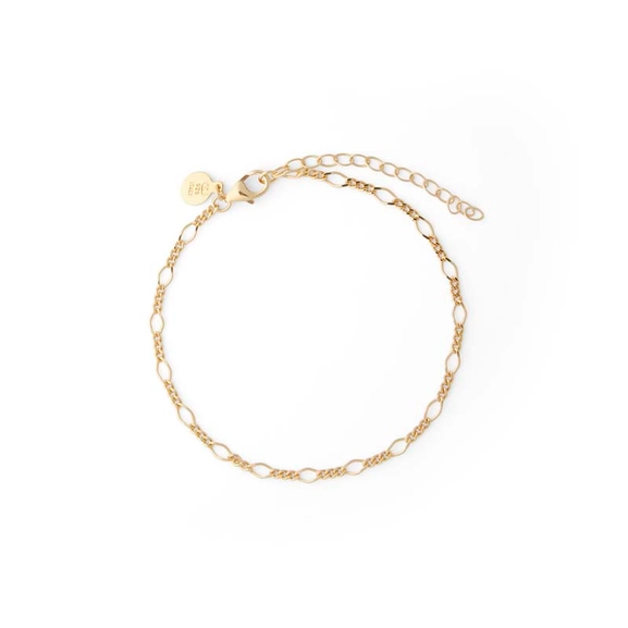 Figaro Bracelet Gold -CU Jewellery - Snabb frakt & paketinslagning - Nordicspectra.se