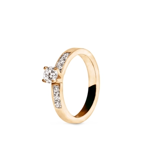 Sofia Solitaire Ring With Side Stones 0