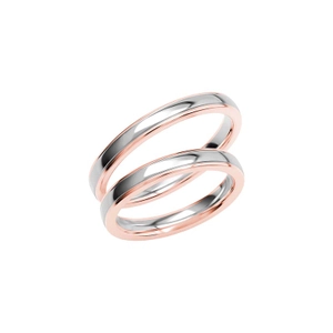 SR3025-3 Rose Gold/White Gold - Wedding & engagement rings - Schalins - Scandinavian design - Nordic Spectra
