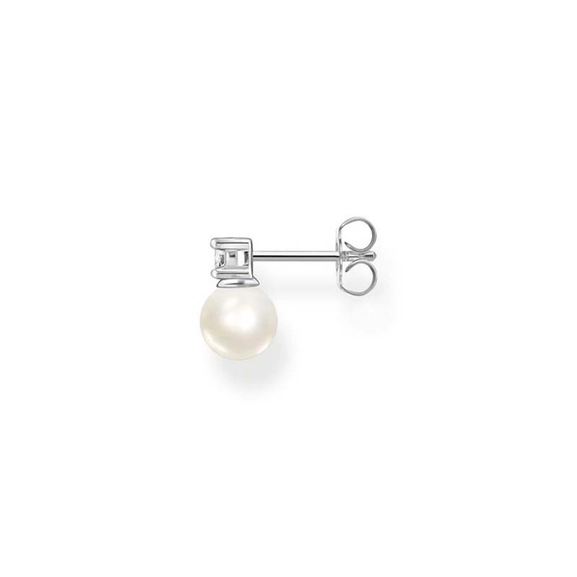 Einzel Ohrstecker Perle Mit Weißem Stein Silber von Thomas Sabo, Schneller Versand - Nordicspectra.de