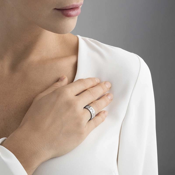 Fusion Außen Ring Weißes Gold & Diamant von Georg Jensen, Schneller Versand - Nordicspectra.de