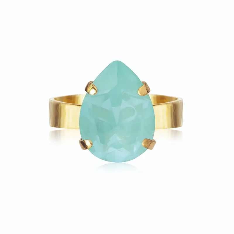 Caroline Svedbom - Mini Drop Ring Gold Soft Mint