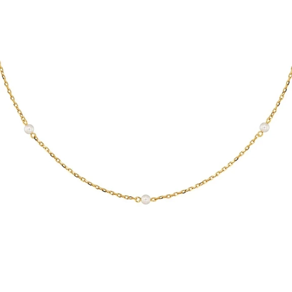 Elegant halsband med små pärlemorpärlor