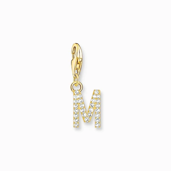 Buchstabe M Gold Steinanhänger - Thomas Sabo - Nordic Spectra