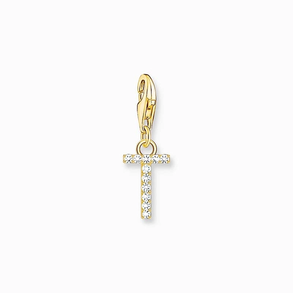 Buchstabe T Gold Steinanhänger - Thomas Sabo - Nordic Spectra
