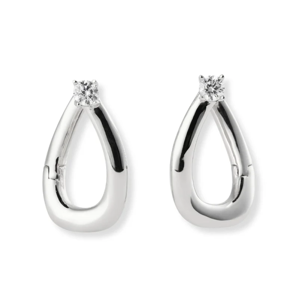 Rise Örhängen i silverpläterad mässing med cubic zirconia