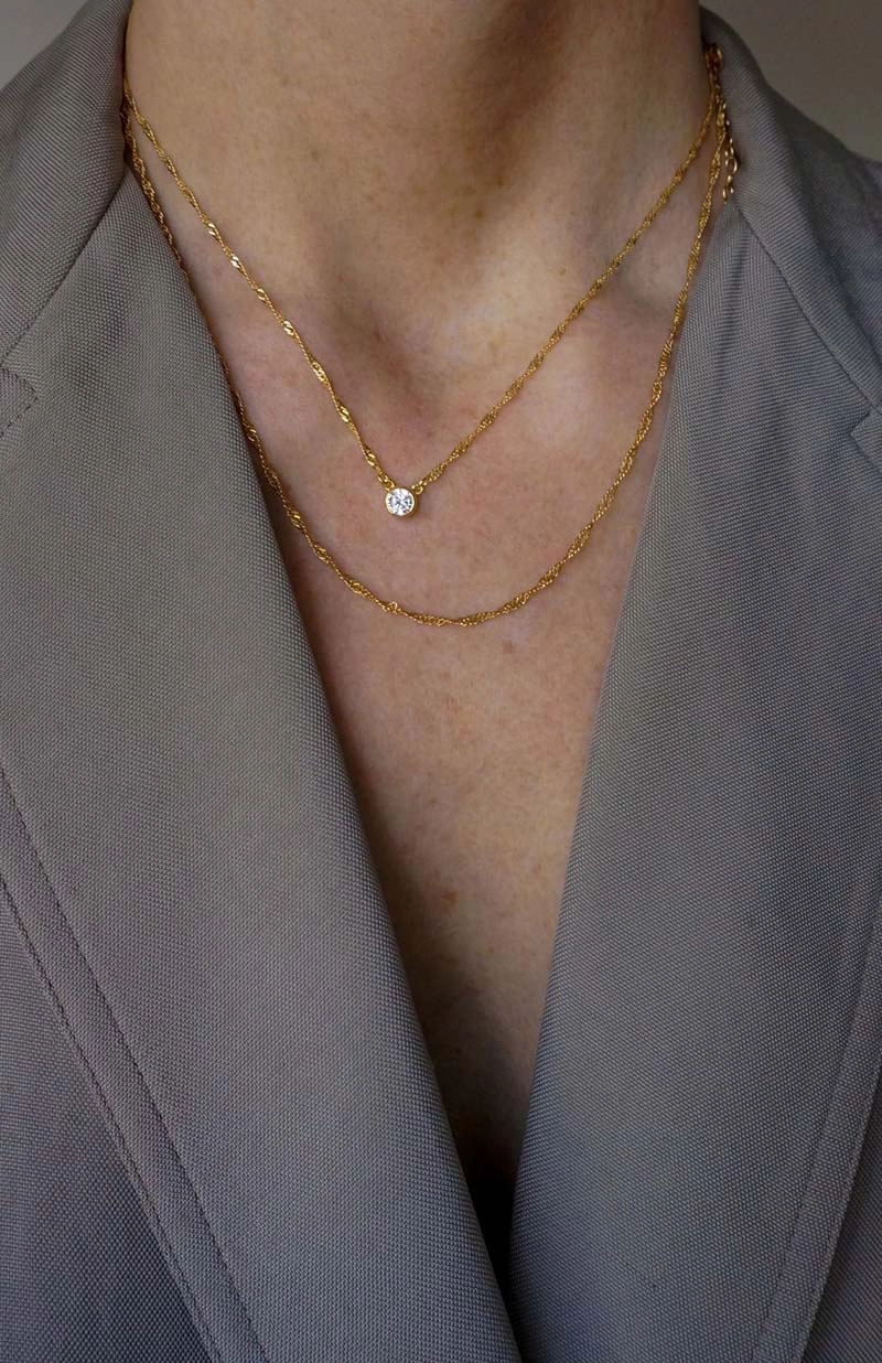 Letters Singapore Necklace Gold -CU Jewellery - Snabb frakt & paketinslagning - Nordicspectra.se
