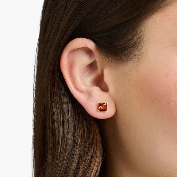 Ohrstecker Oranger Stein Gold von Thomas Sabo, Schneller Versand - Nordicspectra.de