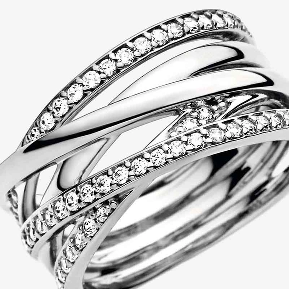 Sparkling & Polished Lines Ring - PANDORA - Snabb frakt & paketinslagning - Nordicspectra.se