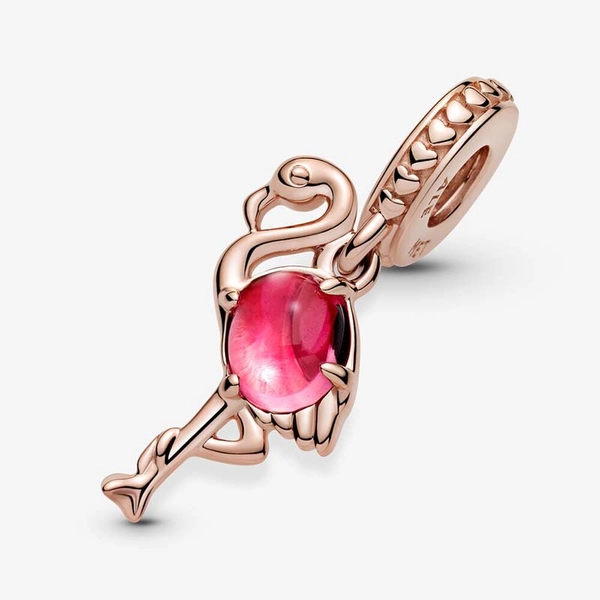Pinkki Muranolasinen Flamingo Riipushela - PANDORA - Suuri valikoima & ilmainen lahjapaketointi - Nordicspectra.fi