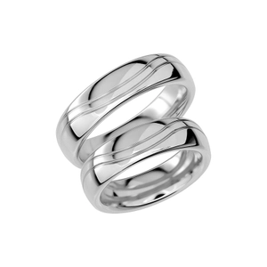 SR1007-6 Platina - Vigsel- & förlovningsringar - Schalins - Fri storleksändring* - Nordic Spectra