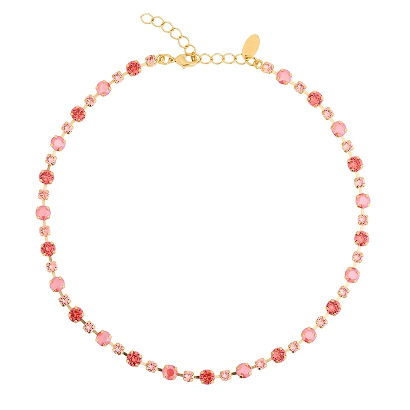 Caroline Svedbom - Calanthe Necklace Gold Light Coral Combo
