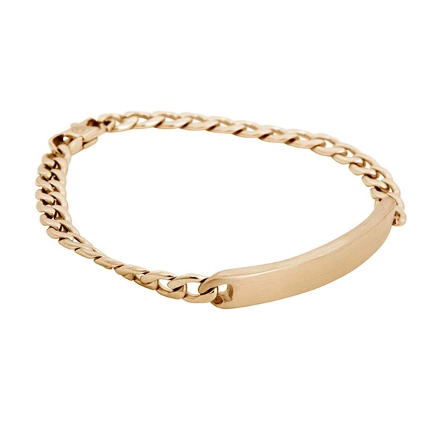 Pansararmband Med Platta Guldpläterat Stål - Snabb frakt & paketinslagning - Nordicspectra.se