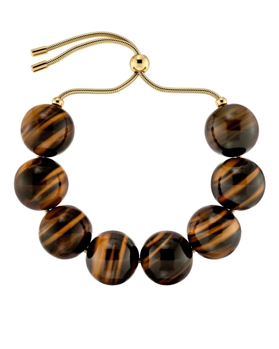 Edblad - Aura Bracelet Maxi Tiger Eye Gold