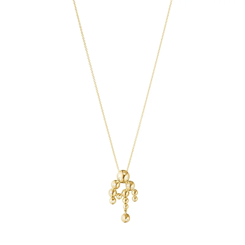 Georg Jensen - Moonlight Grapes Chandelier Halsband Guld & Diamanter
