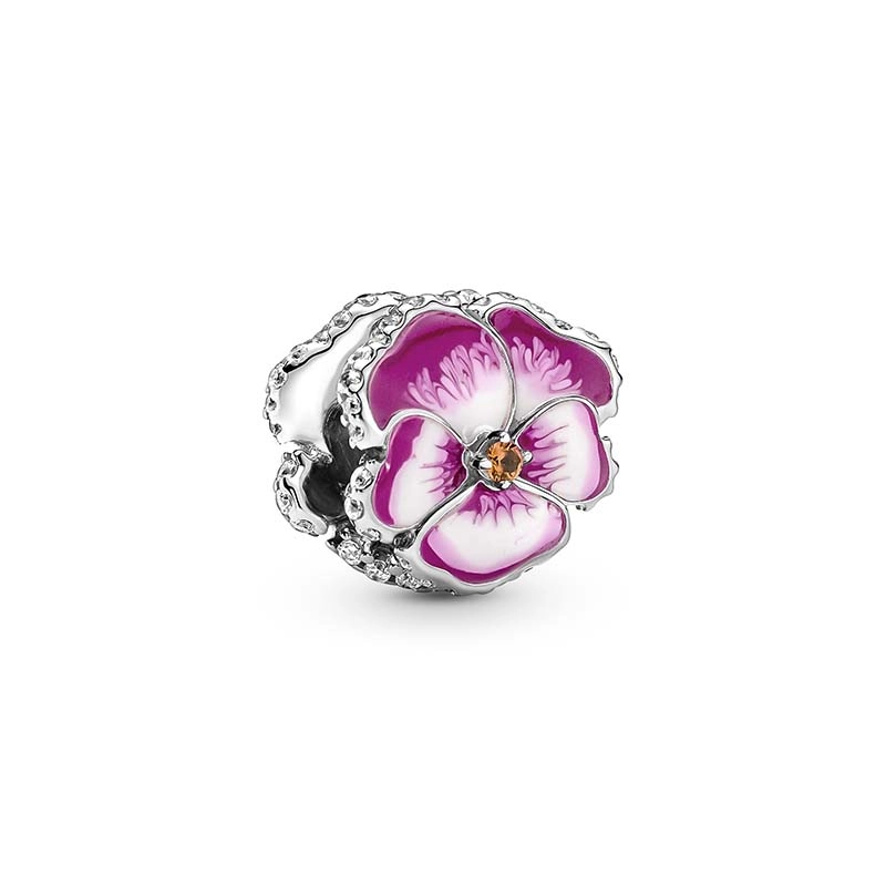 Pink Sparkle Flower Berlock