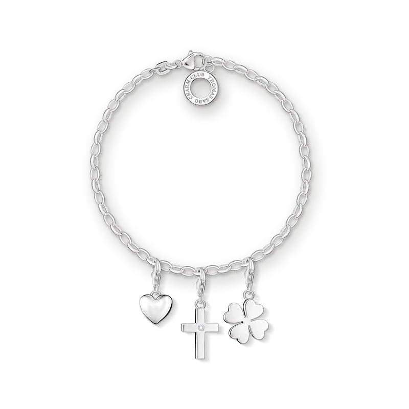 Presentset Charm Club Konfirmation Kors, Hjärta Fyrklöver Nätt