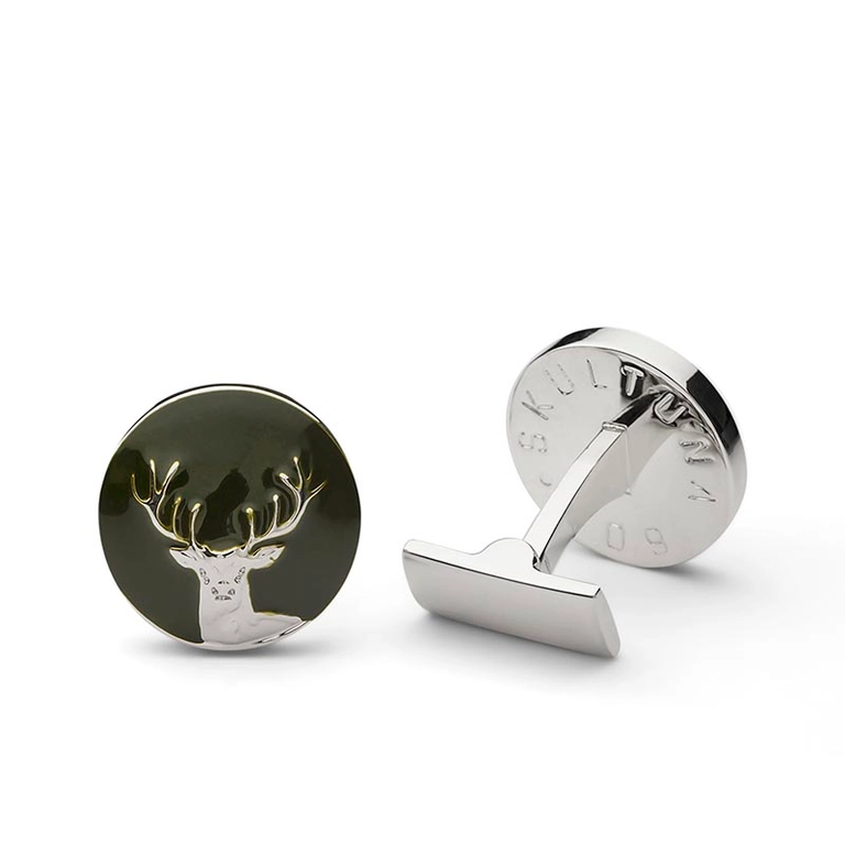 Manschettknappar Hunter Dear Silver Grön - Skultuna - Snabb frakt & paketinslagning - Nordicspectra.se