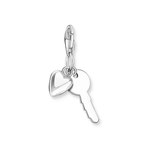 Charm-Anhänger Schlüssel mit Herz Silber von Thomas Sabo, Schneller Versand - Nordicspectra.de