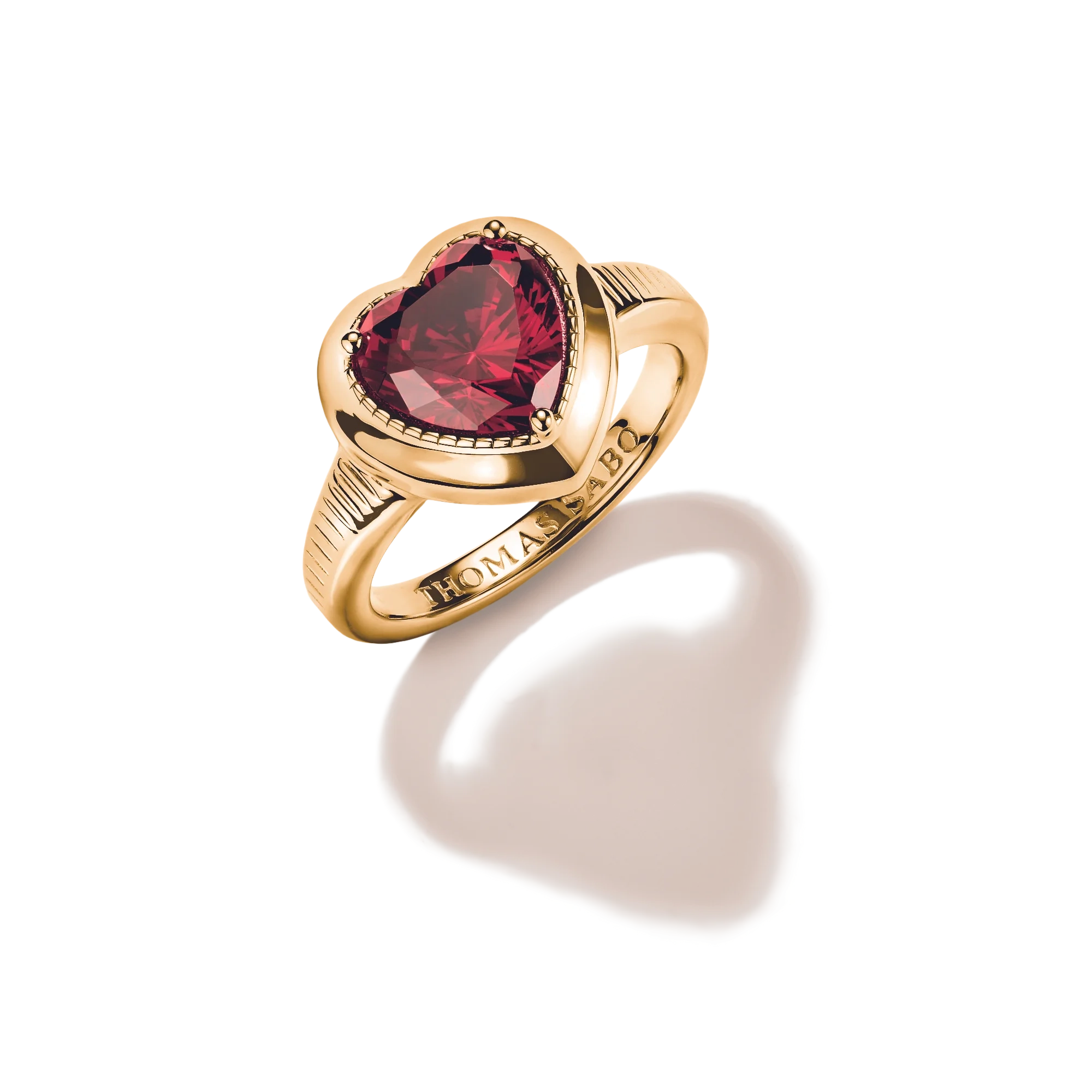 Thomas Sabo - R&ouml;tt Hj&auml;rta Elyndra Ring Guld