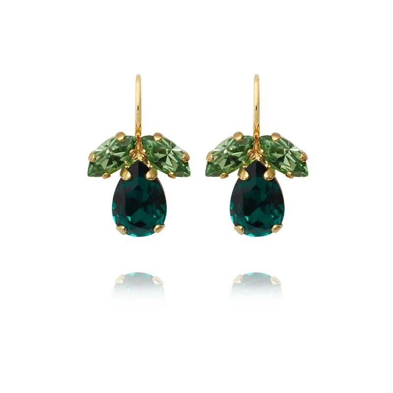 Caroline Svedbom - Petite Timo Earrings Gold Green Combo