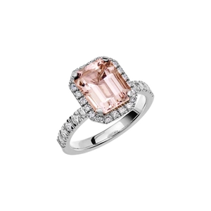 Fairytale 8 Morganite White Gold - Wedding & engagement rings - Schalins - Scandinavian design - Nordic Spectra