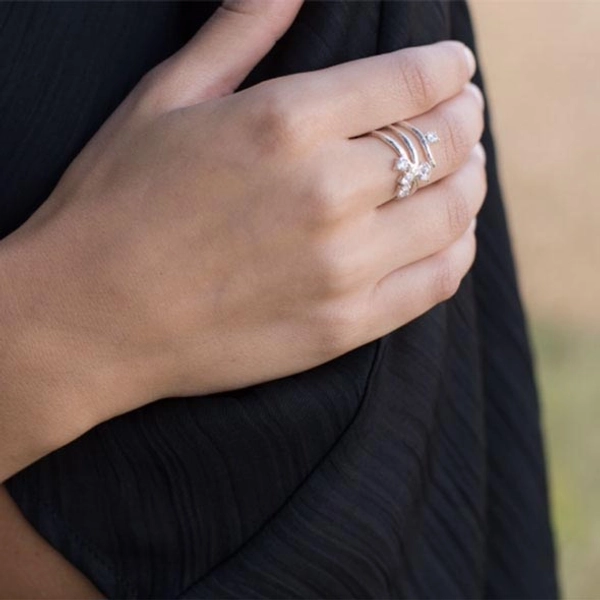 One Big Stone Ring Silver -CU Jewellery - Snabb frakt & paketinslagning - Nordicspectra.se
