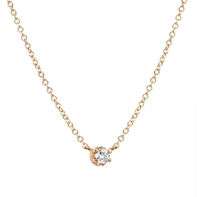 Efva Attling - Crown & Stars Necklace 0.19ct Gold