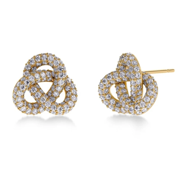 Guldpläterade örhängen från Edblad med cubic zirconia