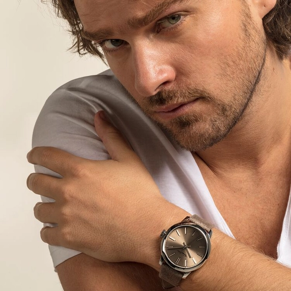 Klocka Rebel at Heart Läder/Taupe 46 mm - Thomas Sabo klocka - Snabb frakt & paketinslagning - Nordicspectra.se