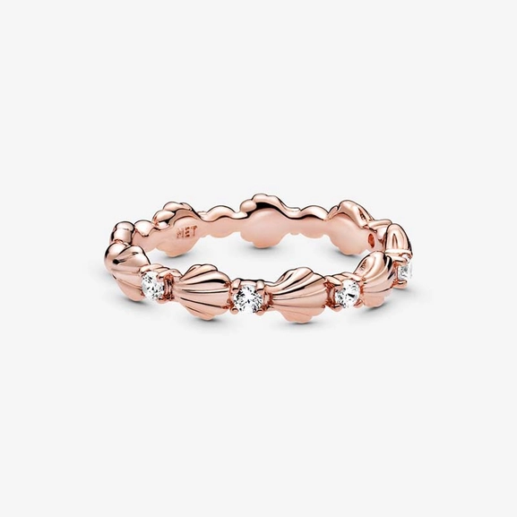 Glittrande Snäckor Ring Rosé - PANDORA - Snabb frakt & paketinslagning - Nordicspectra.se