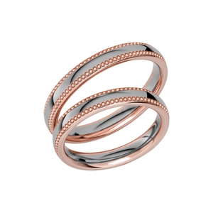 Reflection 17 Roséguld/Vitguld - Vigsel- & förlovningsringar - Schalins - Fri storleksändring* - Nordic Spectra