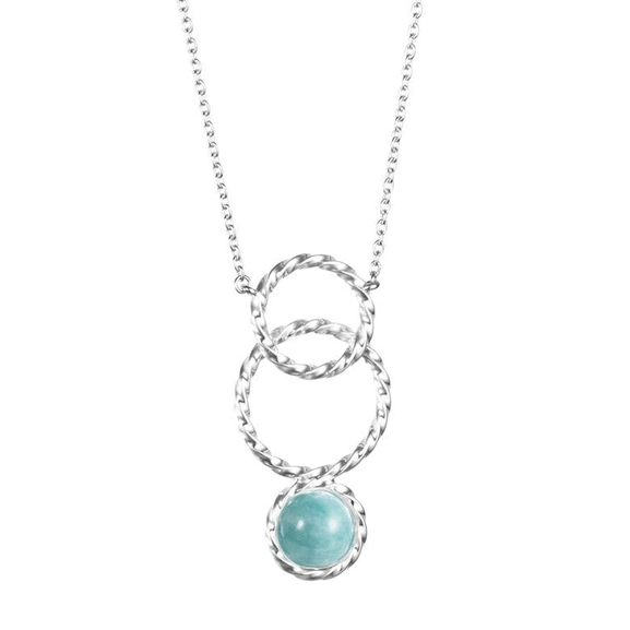 Twisted Orbit Necklace - Amazonite - Efva Attling halsband - Snabb frakt & paketinslagning - Nordicspectra.se