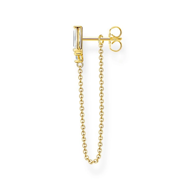 Örhänge Kedja med Baguetteslipad Sten Guld - Thomas Sabo örhängen - Snabb frakt & paketinslagning - Nordicspectra.se