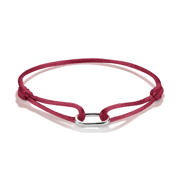 CC Connect Textilarmband Röd från Thomas Sabo i rött textil med silverlänk