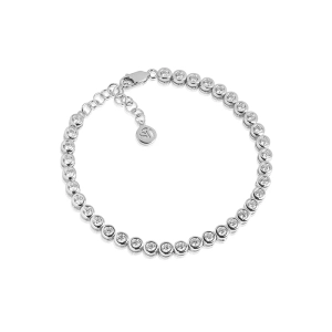 Sardinien Grande Armband i elegant silver med gnistrande Cubic Zirconia-stenar från Sif Jakobs Sardinien-kollektion.