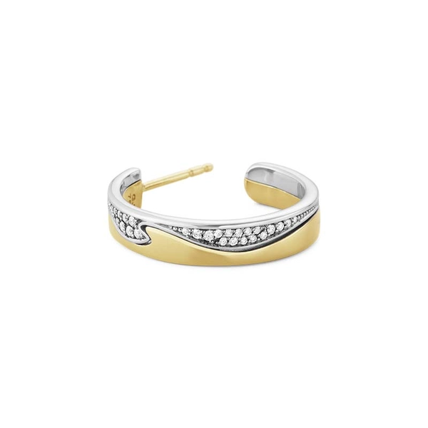 Fusion Örhängen Guld och Vitguld med 0.21 ct Diamanter - Georg Jensen örhängen - Snabb frakt & paketinslagning - Nordicspectra.se