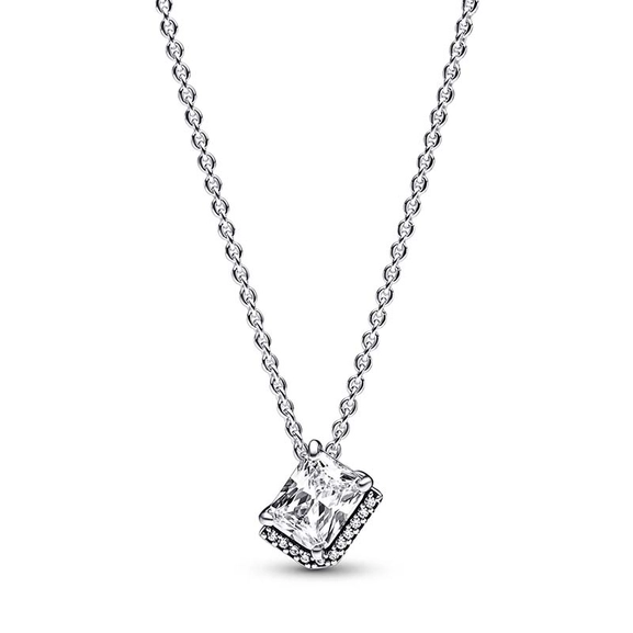 Rechteckige Funkelnde Strahlenkranz Collier-Halskette von PANDORA, Schneller Versand - Nordicspectra.de