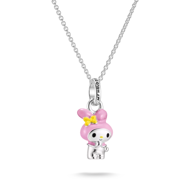 Hello Kitty My Melody Halsband med silverpläterad kedja