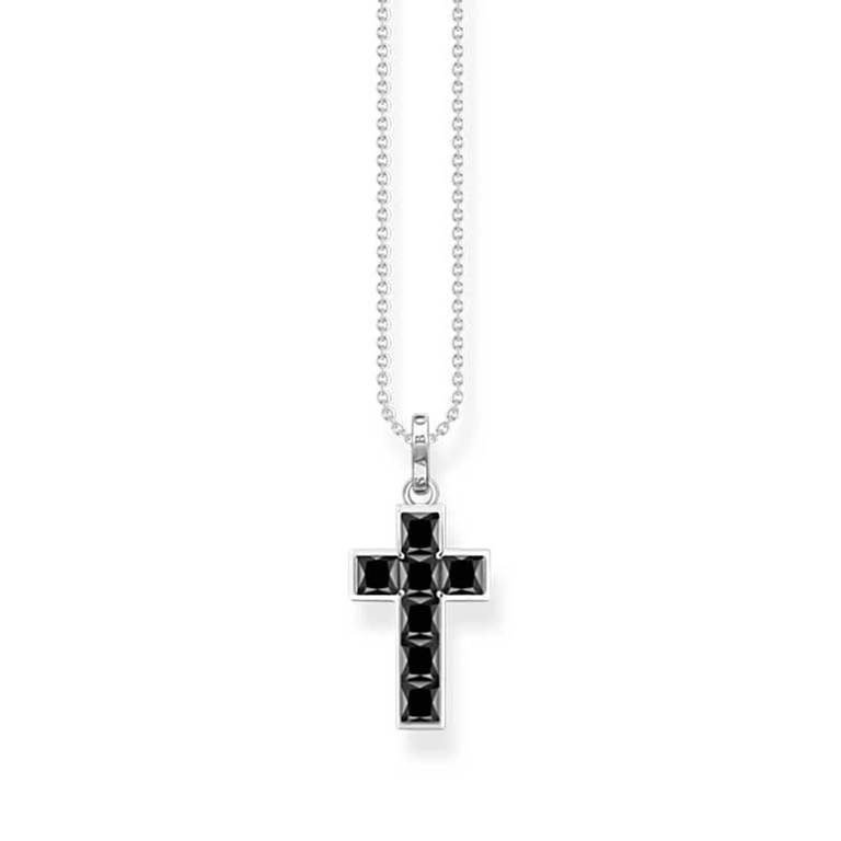 Halsband Kors Svarta Stenar - Thomas Sabo berlock - Snabb frakt & paketinslagning - Nordicspectra.se