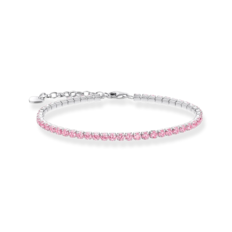 Thomas Sabo – Tennisarmband med Rosa Glittrande Stenar
