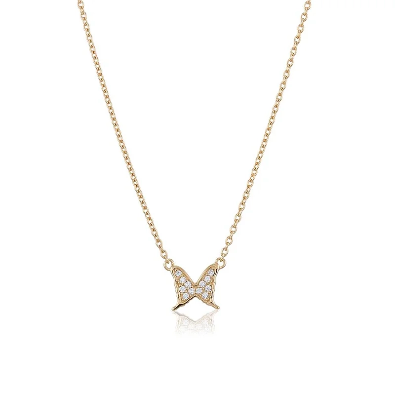 Carolina Gynning - Petite Papillion Sparkling Halsband Guld