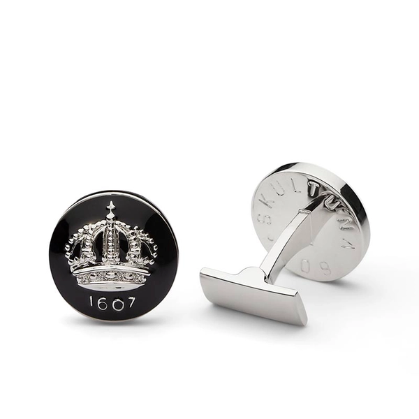 Manschettknappar The Crown Silver Baroque Svart - Skultuna - Snabb frakt & paketinslagning - Nordicspectra.se