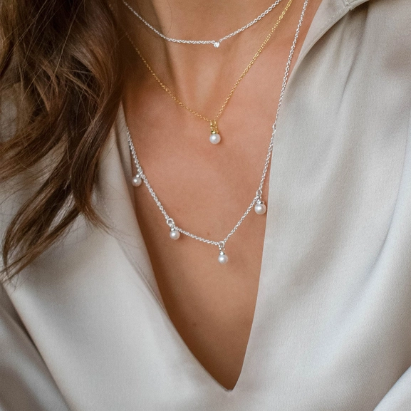 Petite Pearl Single Full Necklace