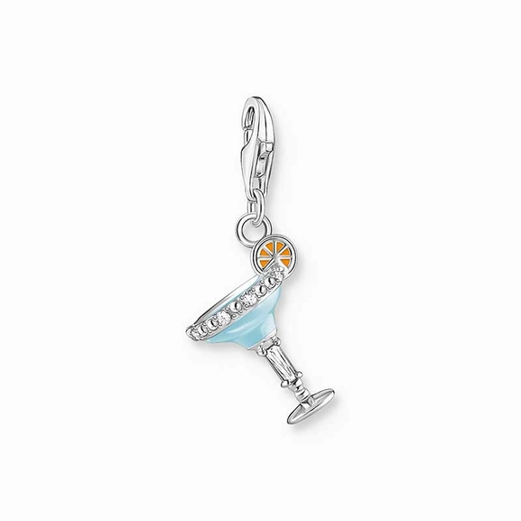 Charm pendant blue cocktail glass silver - Thomas Sabo - Suuri valikoima & ilmainen lahjapaketointi - Nordicspectra.fi