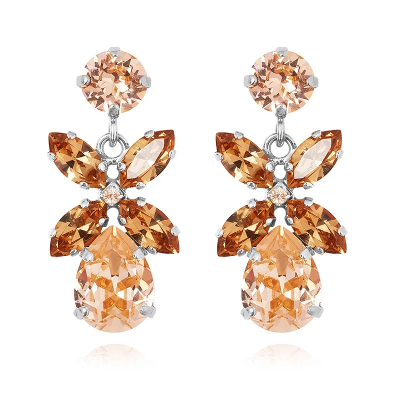 Caroline Svedbom - Mini Dione Earrings Rhodium Topaz Combo
